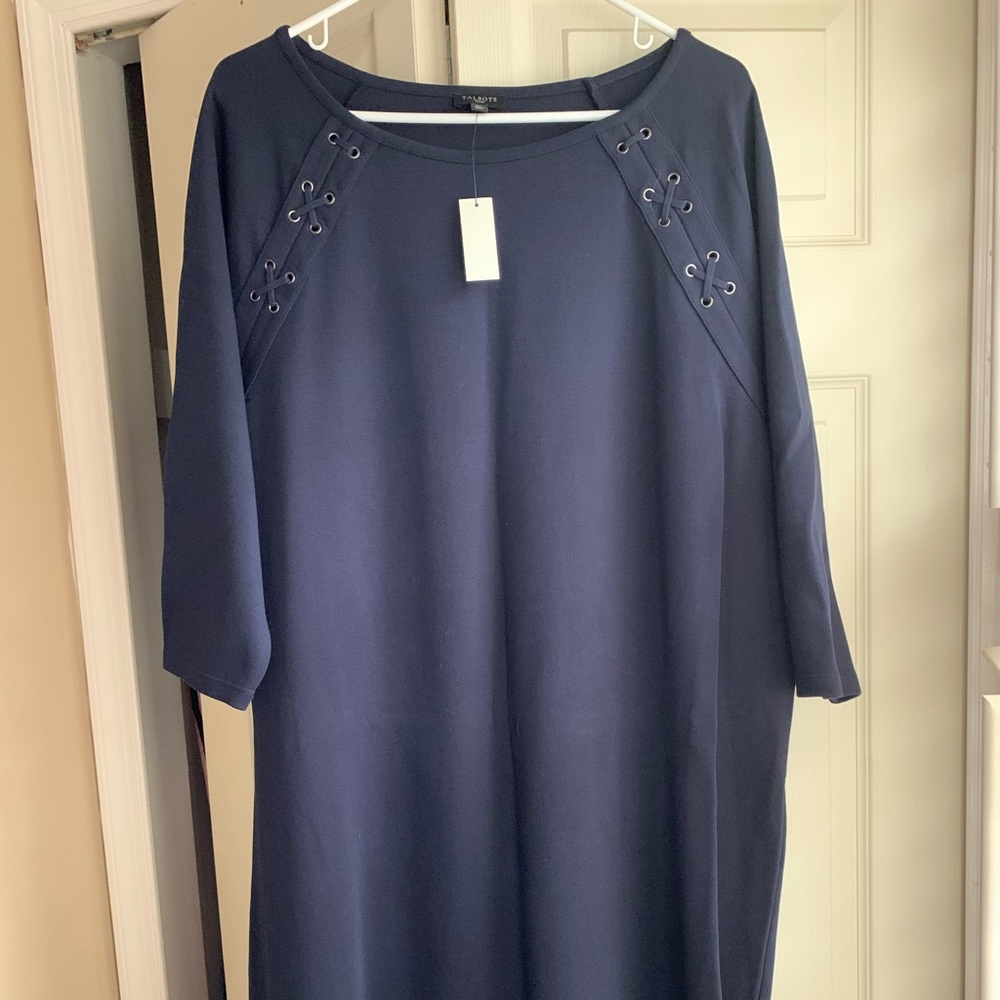 Navy, Talbots dress.